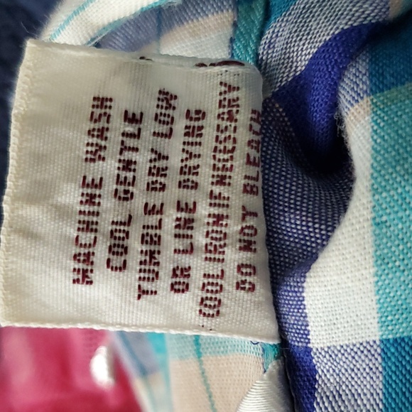 Vintage Aubergine Aqua Plaid Button Up Women 12 - Picture 6 of 9